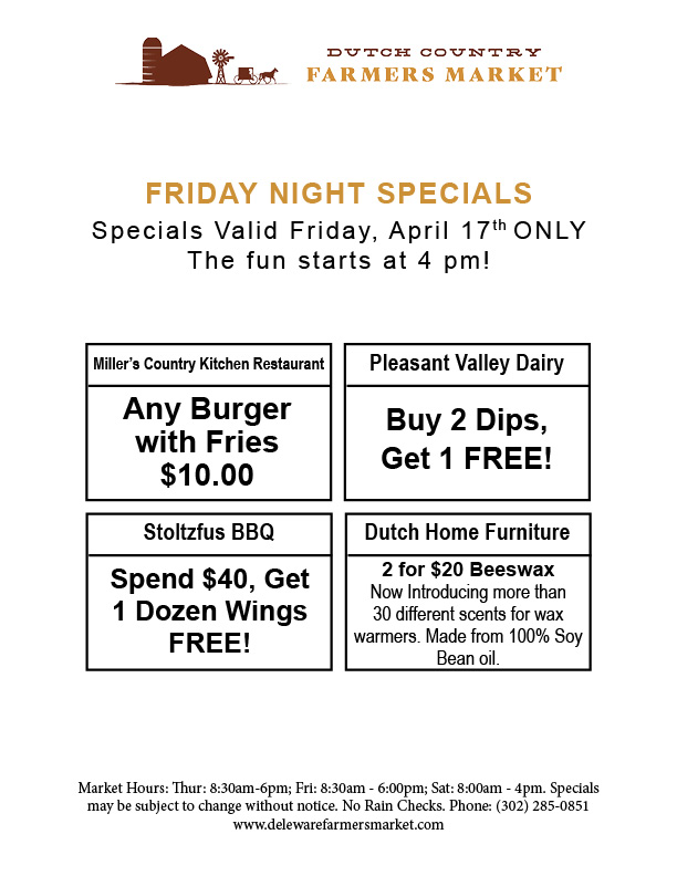 Friday Night Specials Apr 17 2026 Friday Night Specials Apr 17 2026