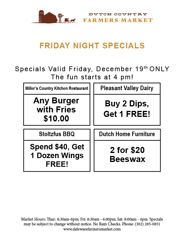 Friday Night Specials Dec 19 2025