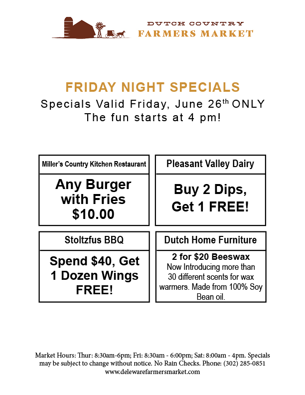 Friday Night Specials June 26th2026