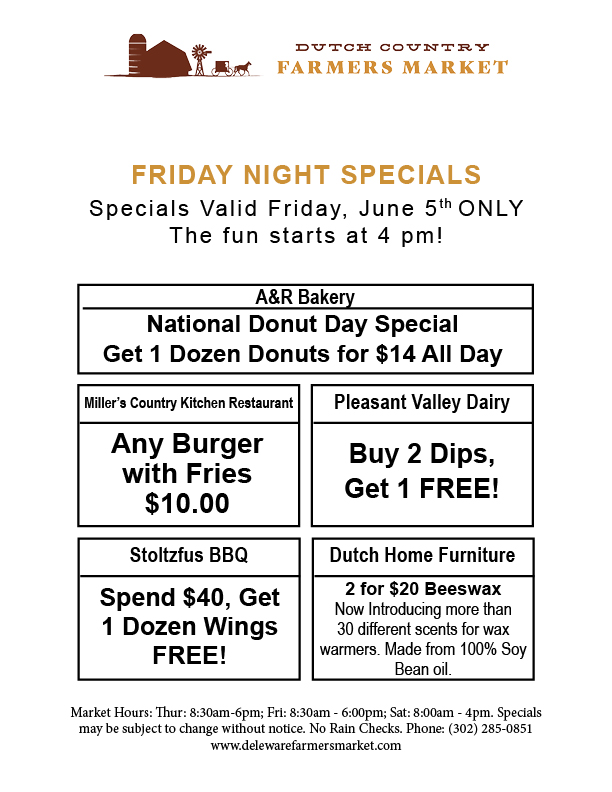 Friday Night Specials June 5th 2026