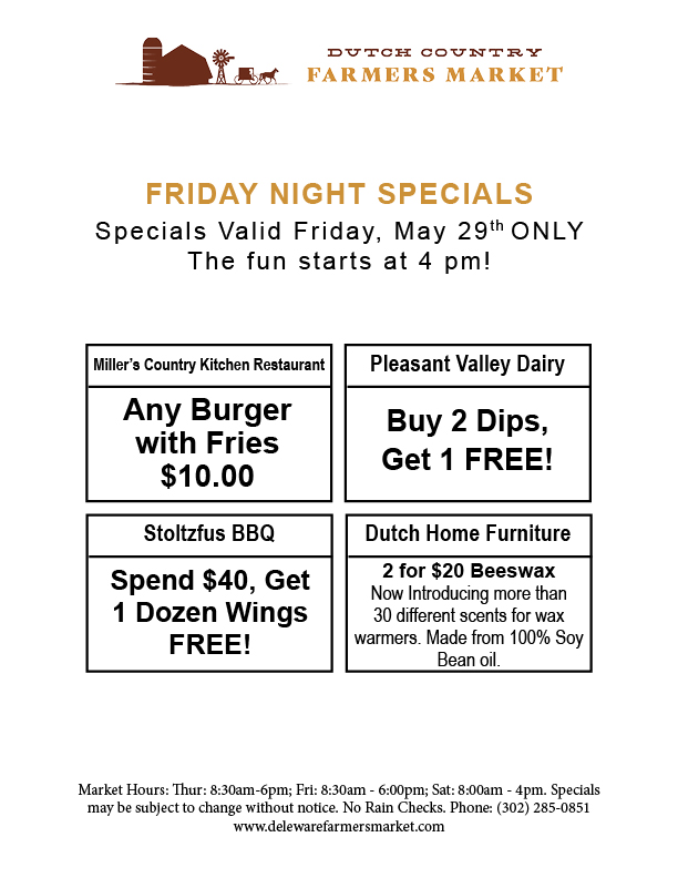 Friday Night Specials May 29th 2026