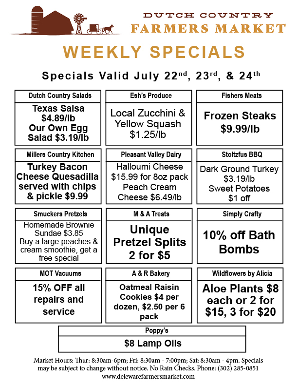 Weekly Specials Dutch Country Farmers Market Fresh Food, Great Shopping