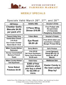 Weekly Specials Dutch Country Mar 26 27 28 2026 - Dutch Country Farmers ...